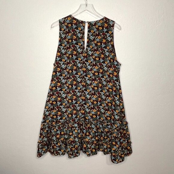 BCBG Paris Floral Layered Sleeveless Ruffle Dress XXL - Picture 10 of 10